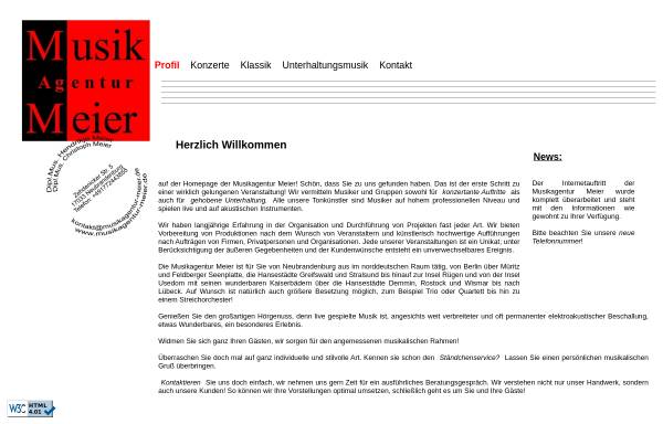 Vorschau von www.musikagentur-meier.de, Musikagentur Meier