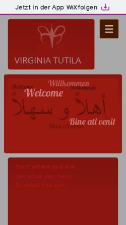 Vorschau der mobilen Webseite www.virginia-tutila.de, Virginia Turtila