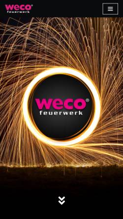 Vorschau der mobilen Webseite www.weco.de, WECO Pyrotechnische Fabrik GmbH