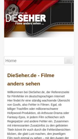 Vorschau der mobilen Webseite www.dieseher.de, Die Seher