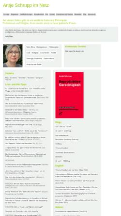 Vorschau der mobilen Webseite www.antjeschrupp.de, Antje Schrupp im Netz