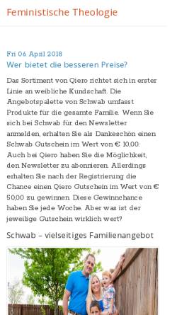 Vorschau der mobilen Webseite www.feministische-theologie.de, Helen Straumann-Stiftung