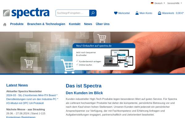 Vorschau von www.spectra.de, Spectra Computersysteme GmbH