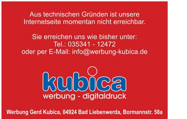 Vorschau von www.werbung-kubica.de, Werbung Kubica