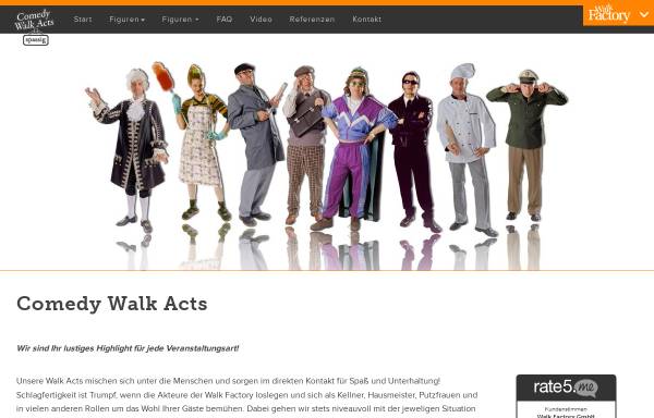 Vorschau von www.comedy-walk-acts.de, Walk Factory GmbH