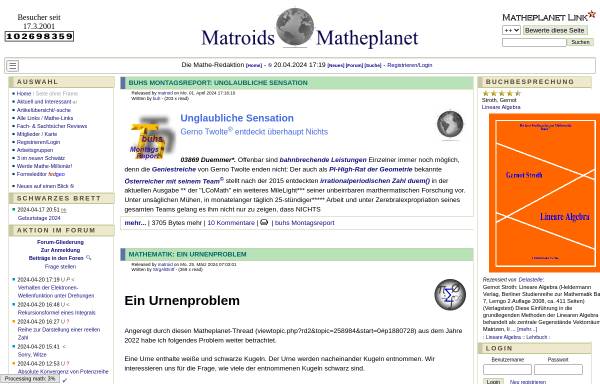 Vorschau von www.matheplanet.com, Matroids Matheplanet