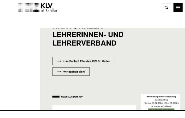 Vorschau von www.klv-sg.ch, Kantonaler Lehrerinnen- und Lehrerverband (KLV)