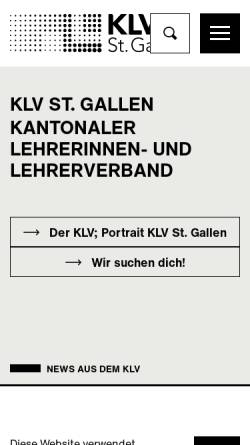 Vorschau der mobilen Webseite www.klv-sg.ch, Kantonaler Lehrerinnen- und Lehrerverband (KLV)