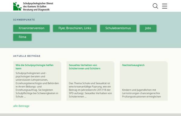 Vorschau von www.schulpsychologie-sg.ch, Schulpsychologischer Dienst