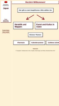 Vorschau der mobilen Webseite www.bernhardpeter.de, Heraldik-Seiten von Dr. Bernhard Peter