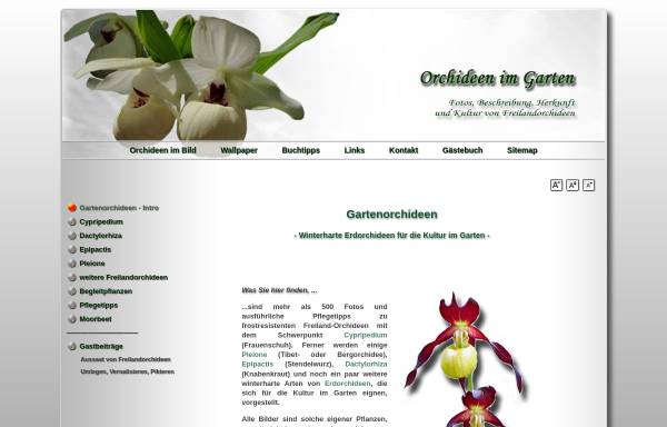 Vorschau von www.orchideen-im-garten.de, Orchideen im Garten