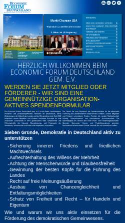 Vorschau der mobilen Webseite www.economic-forum-deutschland.de, Economic Forum Deutschland - Dolan Consulting GmbH & Co. KG