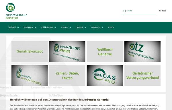 Vorschau von www.bag-geriatrie.de, Bundesarbeitsgemeinschaft der Klinisch Geriatrischen Einrichtungen e.V.