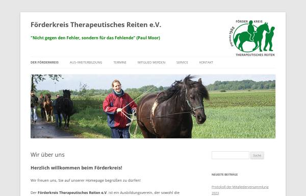 Vorschau von www.foerderkreis-therapeutisches-reiten.de, Förderkreis Therapeutisches Reiten e.V.