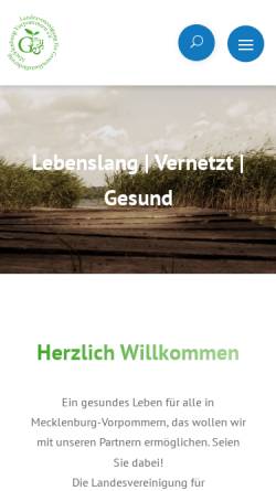 Vorschau der mobilen Webseite www.lvg-mv.de, Landesvereinigung für Gesundheitsförderung Mecklenburg-Vorpommern e.V.
