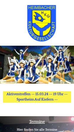 Vorschau der mobilen Webseite www.besenbinder-hkg.de, Heimbacher Kulturgesellschaft