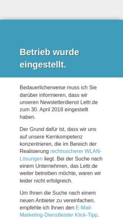 Vorschau der mobilen Webseite www.newsletterboy.de, Newsletterboy.de