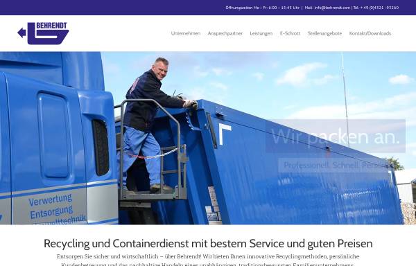 Vorschau von behrendt.com, Behrendt Electronic-Recycling GmbH