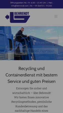 Vorschau der mobilen Webseite behrendt.com, Behrendt Electronic-Recycling GmbH