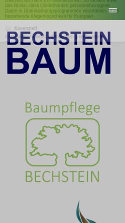 Vorschau der mobilen Webseite bechstein-baum.de, Frank Bechstein Baumpflege GmbH