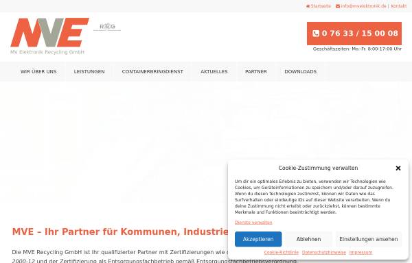 Vorschau von www.mvelektronik.de, MV Elektronik Recycling GmbH