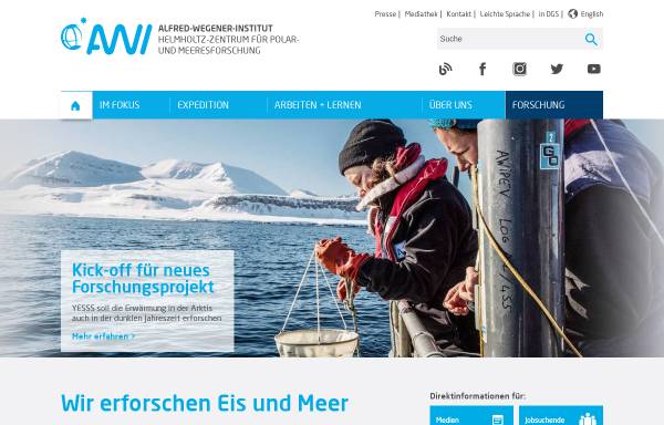 Vorschau von www.awi.de, Alfred-Wegener-Institut für Polar- und Meeresforschung (AWI)