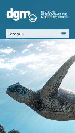 Vorschau der mobilen Webseite www.dg-meeresforschung.de, Deutsche Gesellschaft für Meeresforschung (DGM)