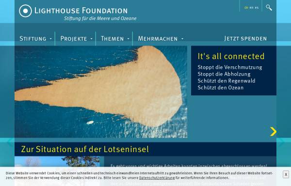 Vorschau von www.lighthouse-foundation.org, Lighthouse Foundation - Stiftung für die Meere und Ozeane
