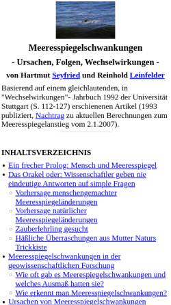 Vorschau der mobilen Webseite www.palaeo.de, Meeresspiegelschwankungen