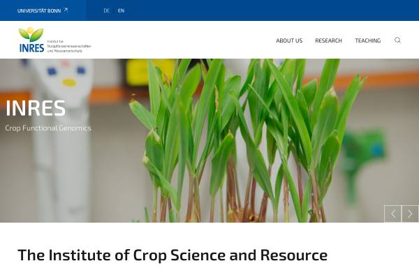 Vorschau von www.inres.uni-bonn.de, Institut für Nutzpflanzenwissenschaften und Ressourcenschutz der Universität Bonn