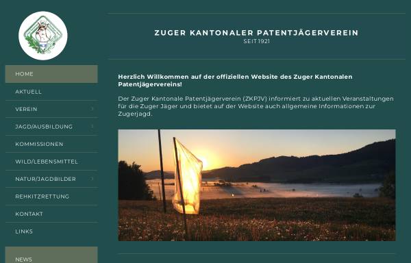 Vorschau von www.zugerjagd.ch, Patentjäger Verein des Kantons Zug