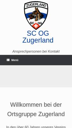 Vorschau der mobilen Webseite www.scog-zugerland.ch, SC OG Zugerland