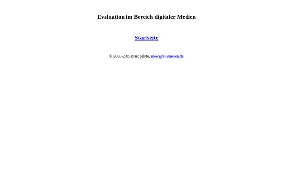 Vorschau von www.evaluieren.de, Evaluation im Bereich digitaler Medien