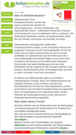 Vorschau der mobilen Webseite www.selbstevaluation.de, Selbstevaluation.de