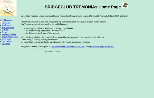 Vorschau von www.bc-tremonia.de, Bridgeclub Tremonia Dortmund