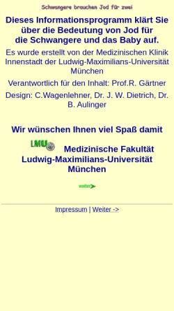 Vorschau der mobilen Webseite www.jod-fuer-zwei.de, Jod für zwei