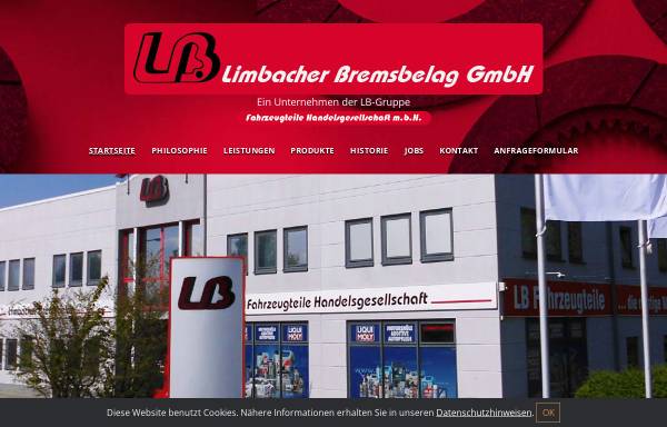 Vorschau von www.limbacher-bremsbelag.de, Limbacher Bremsbelag GmbH