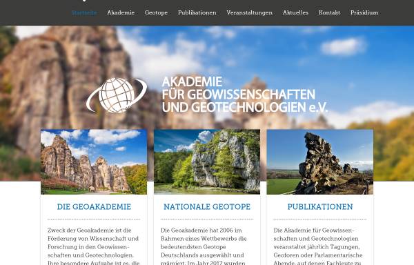 Vorschau von www.geoakademie.de, Akademie für Geowissenschaften und Geotechnologien e.V.