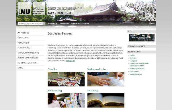 Vorschau von www.japan.uni-muenchen.de, Japanologie an der Ludwig-Maximilians-Universität München