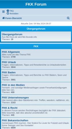 Vorschau der mobilen Webseite www.fkk-freun.de, FKK-Freun.de