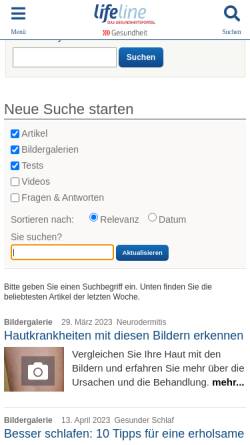 Vorschau der mobilen Webseite www.qualimedic.de, Lungenentzündung (Pneumonie)