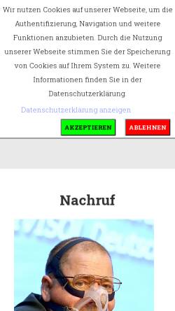 Vorschau der mobilen Webseite www.lungenemphysem-copd.de, Selbsthilfegruppe und Mailingliste Lungenemphysem und COPD