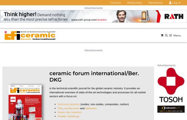 Vorschau von www.cfi-web.de, Ceramic Forum International