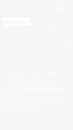 Vorschau der mobilen Webseite www.knittler.de, Reinigungsmarkt