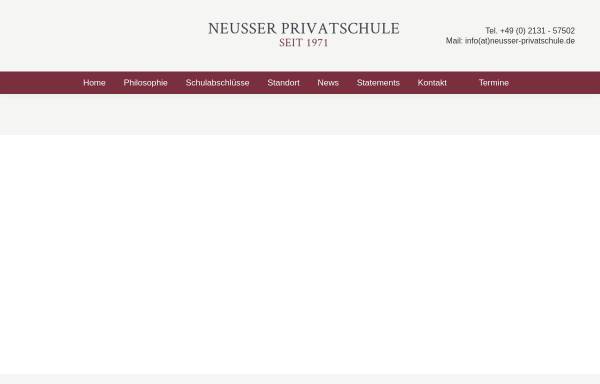 Vorschau von www.neusser-privatschule.de, Neusser Privatschule