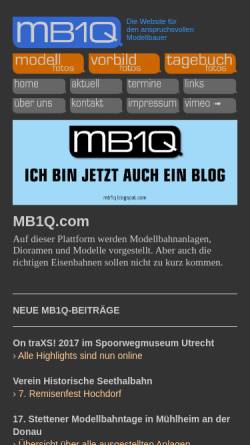 Vorschau der mobilen Webseite www.mb1q.com, MB1Q