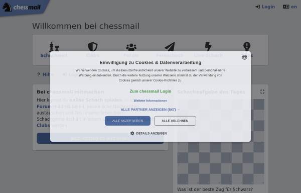chessmail - Fernschach per E-Mail und Browser