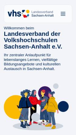 Vorschau der mobilen Webseite www.vhs-st.de, Landesverband der Volkshochschulen Sachsen-Anhalt e.V.