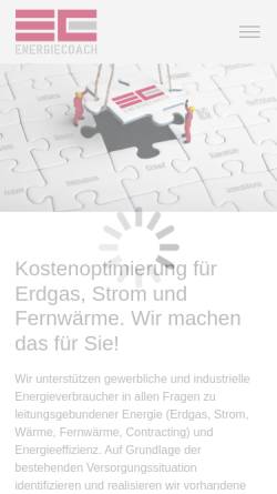 Vorschau der mobilen Webseite www.erdgascoach.de, Erdgascoach e.K. Energieberatung