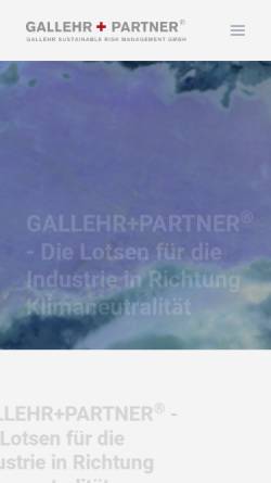 Vorschau der mobilen Webseite www.gallehr.de, Gallehr + Partner GmbH